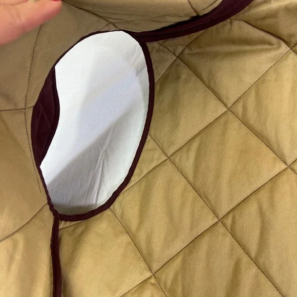 J.Crew Quilted Vest Burgundy Full Zip Pockets Women's Size M Authentic Outerwear - Picture 14 of 16